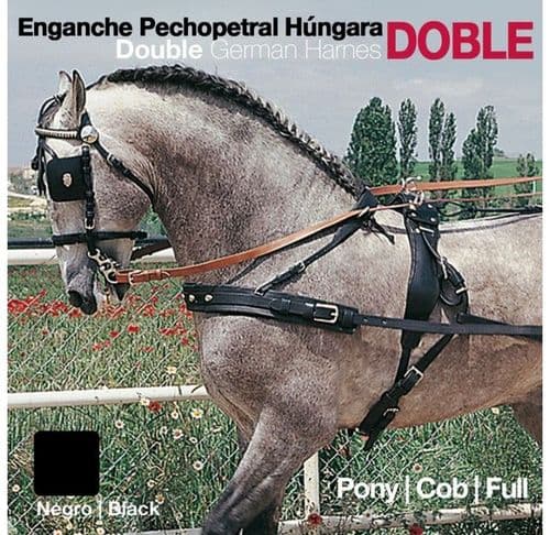 Double breastcollar harness - leather