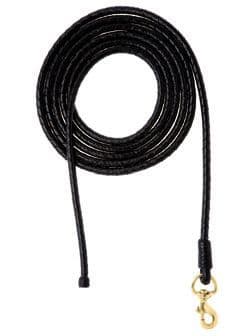 Economy 4m traditional leather show/presentation rope with trigger fastner