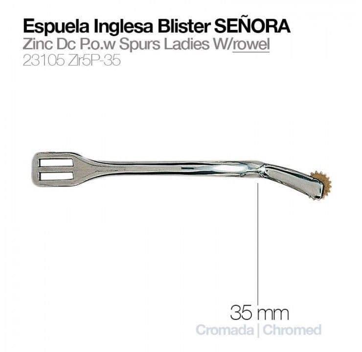 English spur with rowel plated/ladies size