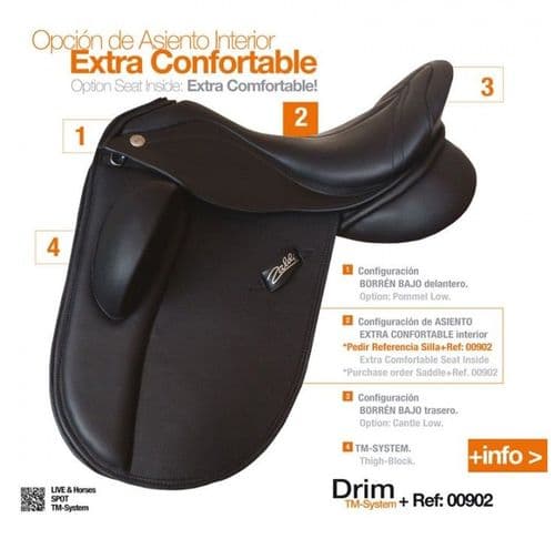 Extra comfort seat for Zaldi saddles