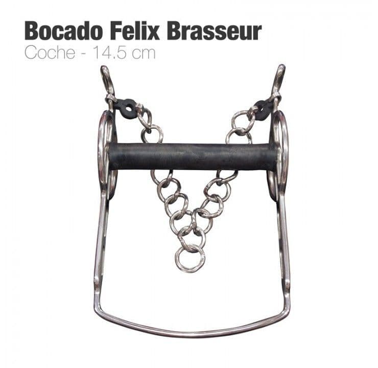 Felix Brasseur straight bar rubber mouthpiece driving bit