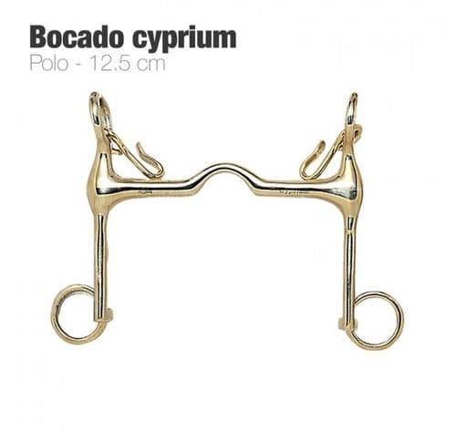 Fixed Weymouth bit in cyprium (copper alloy - gold colour)