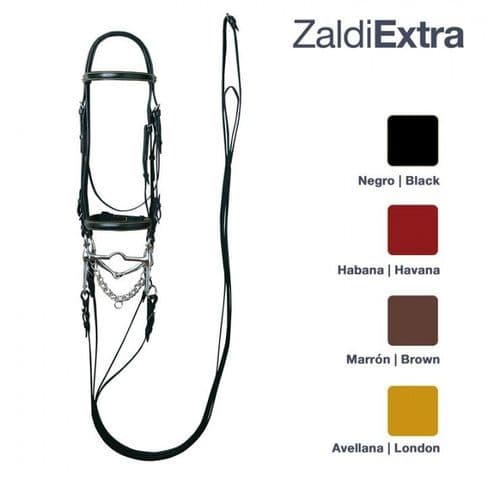 Hand made leather double bridle de-luxe by Zaldi