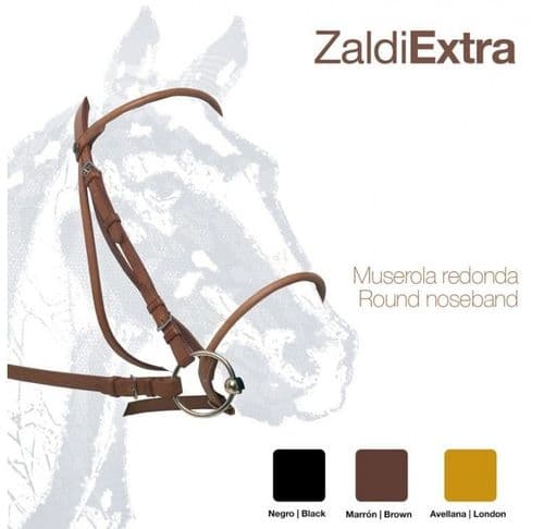 Hand made leather single bridle - round noseband