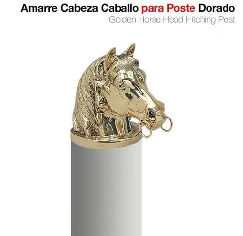 Horse head hitching post