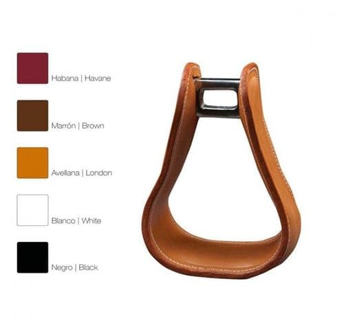 Leather covered aluminium Western stirrup