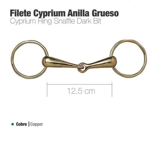 Loose ring snaffle bit (fat/soft) in cyprium