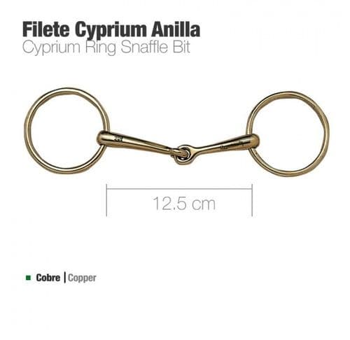 Loose ring snaffle bit in cyprium