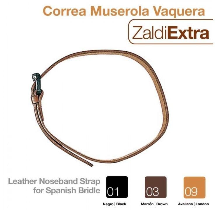 Noseband strap for Spanish bridles