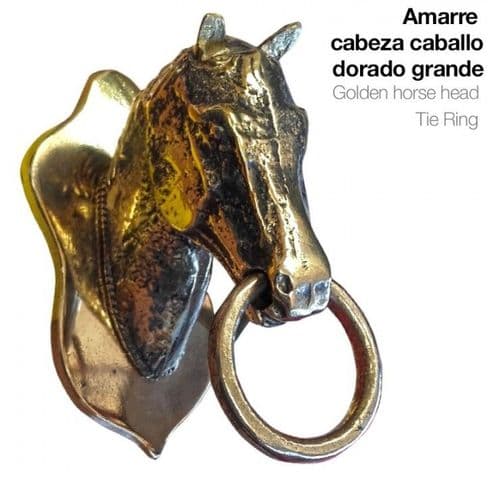 Plated horse head tie ring