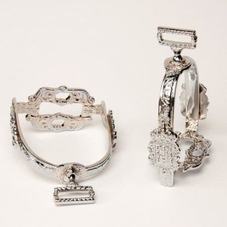 Portuguese engraved display stirrup (Shield design)