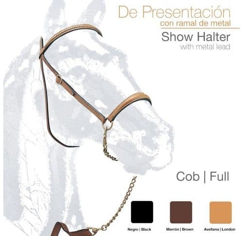 Presentation show bridle metallic browband