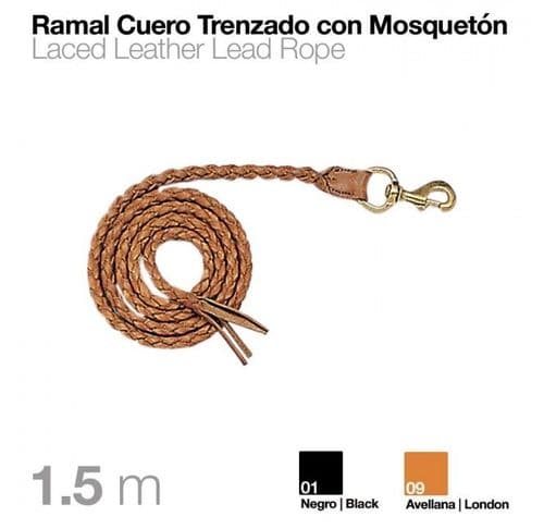 Short leather lead/show rope
