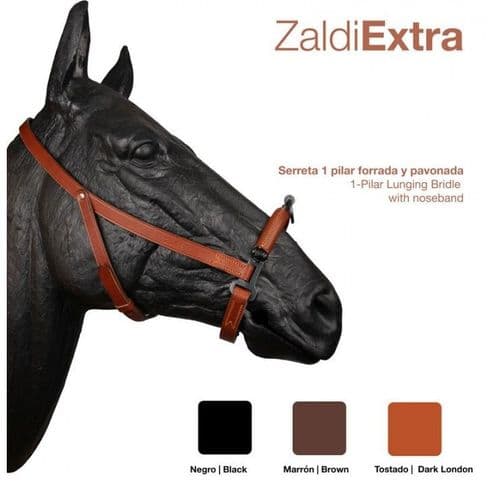 Single ring leather serreta with cheek type throatlash