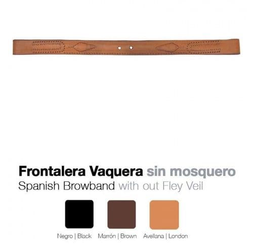 Spanish browband, without fly fringe