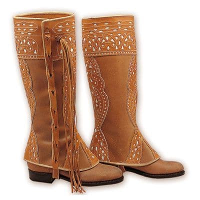 Spanish polaina repujada - deluxe 1st grade leather - Made to Measure