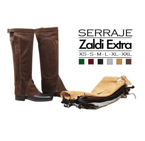 Suede leather half chaps