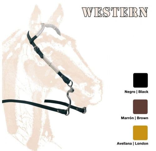 Western bridle with ear loops