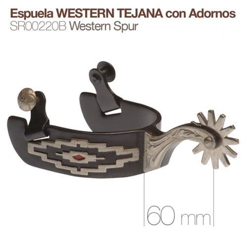 Western spur, 'Texas' style, stainless steel