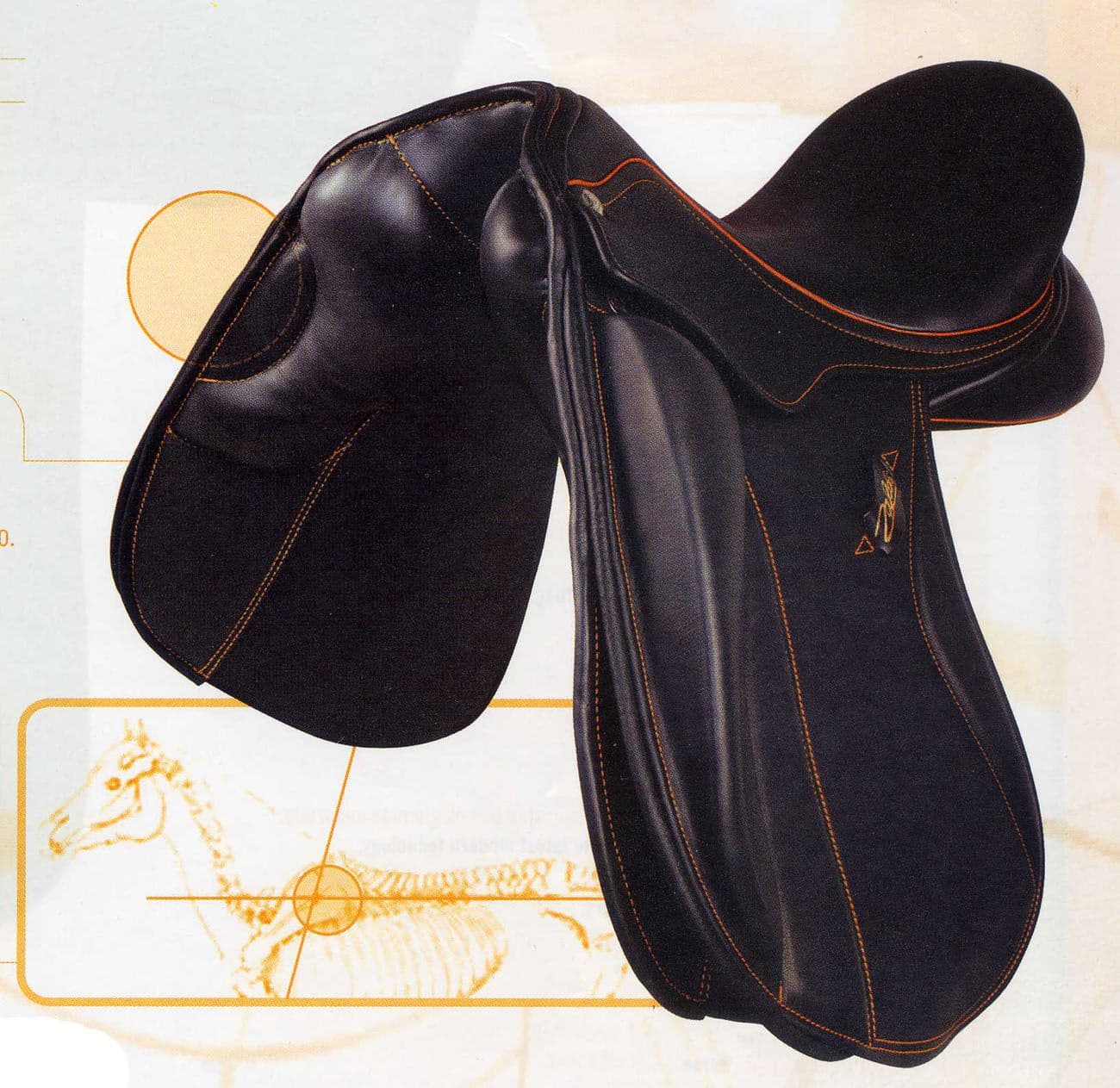 Equiline Sangle de Dressage d'équitation Anatomique Equiline Sangle de Dressage d'équitation Anatomique