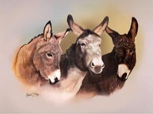 Signed Donkey Print RMHH6