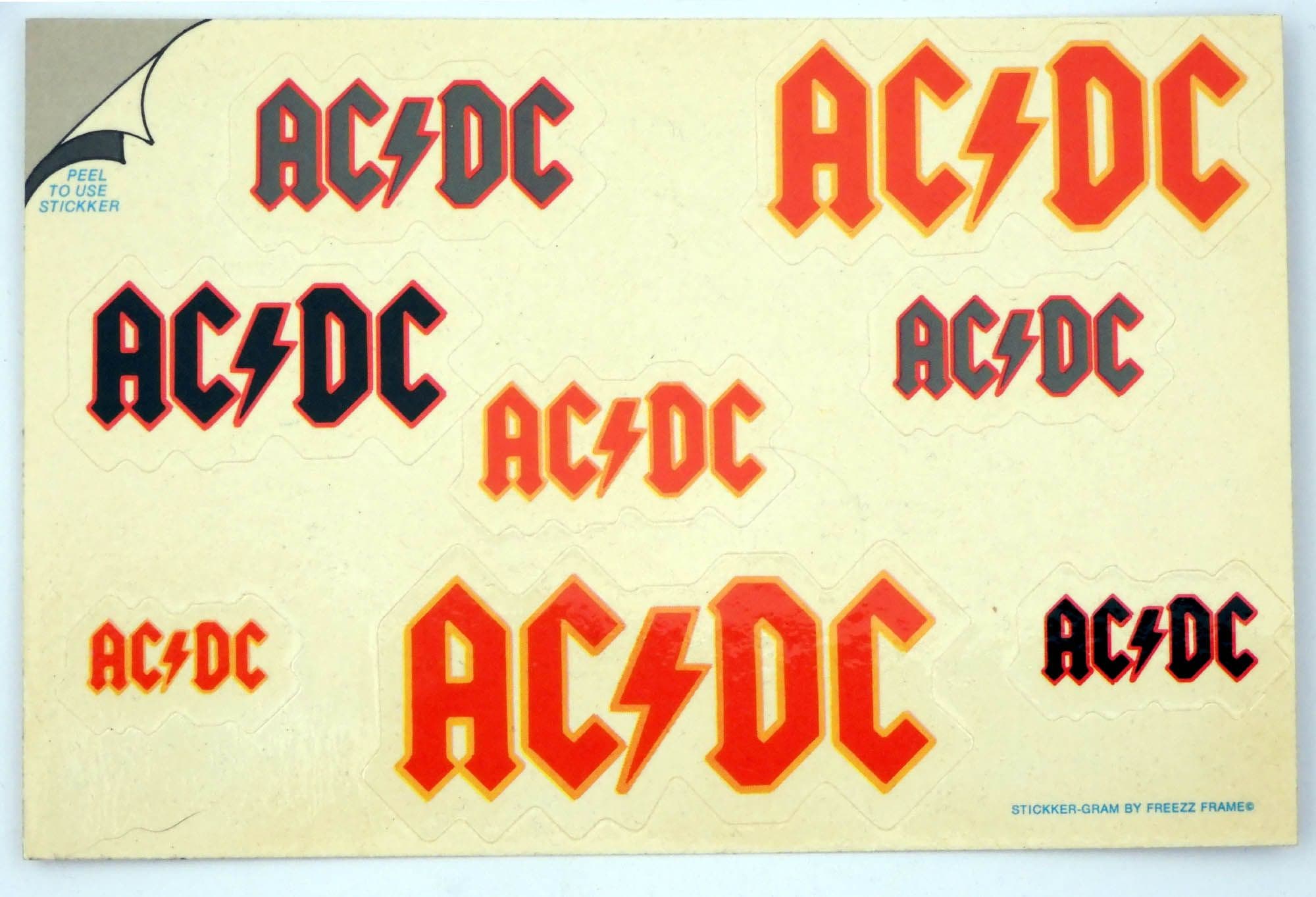 AC/DC - Logos Stickker-Gram Stickers