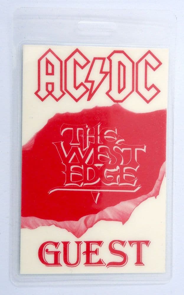 AC/DC - Razors Edge Tour The West Edge Guest Vintage Laminated ...