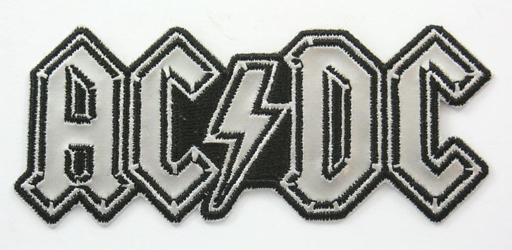 AC/DC - Silver Logo Embroidered Patch