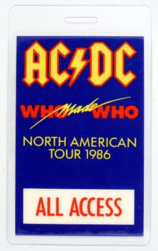 Backstage Passes Backstage Passes