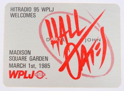 Daryl Hall & John Oates - 'Madison Square Garden 1985' Cloth OTTO Backstage Pass