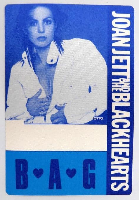 Joan Jett & the Blackhearts - 'Hit List Tour 1990 B.A.G' Backstage Pass