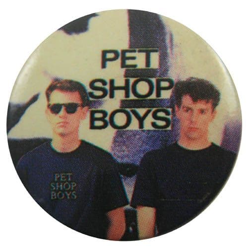Pet Shop Boys - Blue T Shirts Button Badge
