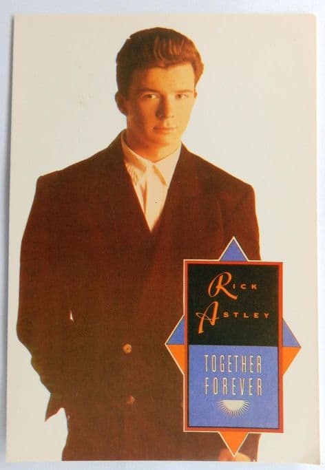 Rick Astley - 'Together Forever' Postcard