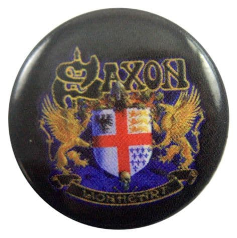 Saxon - 'Lionheart' Button Badge