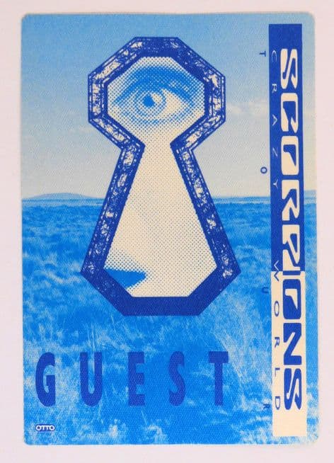 Scorpions 'Crazy World Tour Guest 1990' Blue OTTO Backstage Pass