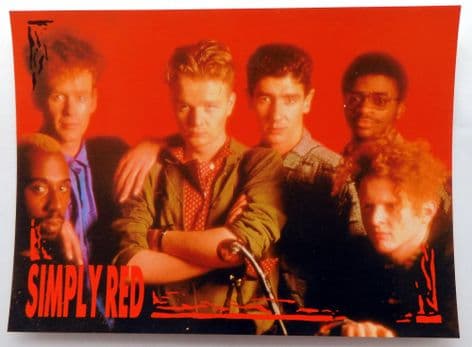 Simply Red  - 'Group Red' Postcard