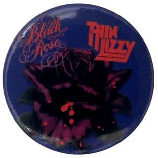 Thin Lizzy Black Rose Button Badge