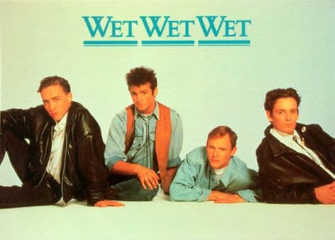 Wet Wet Wet - 'Group on Floor' Postcard