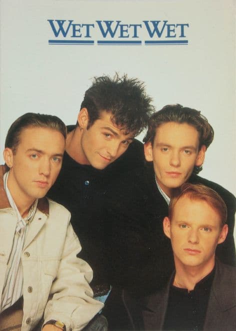 Wet Wet Wet - 'Group White Background' Postcard