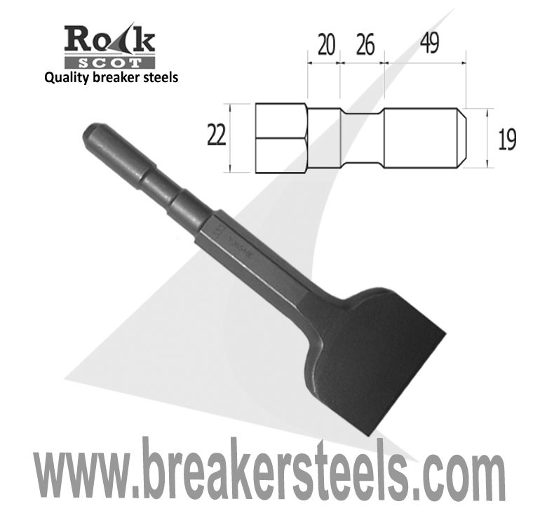 75mm Wide Chisel - CP9 Shank (R 19mm x 95mm)