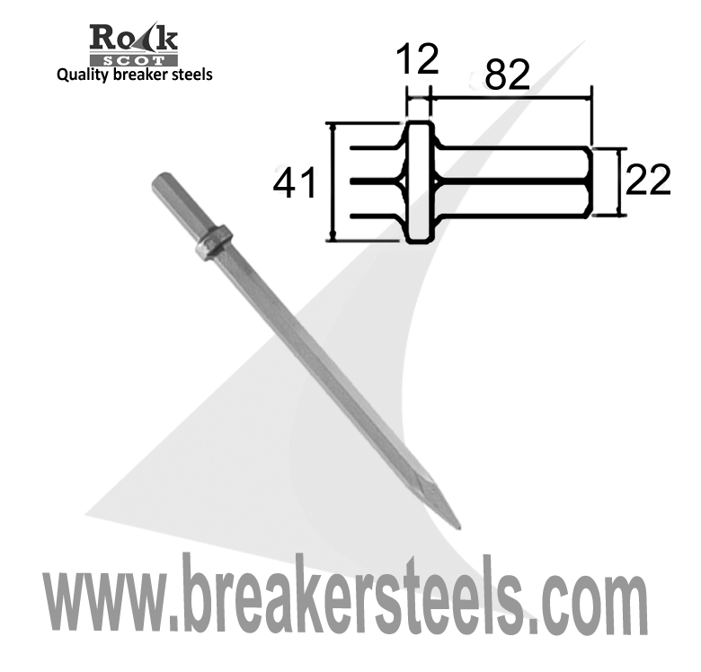Hex 22mm x 82mm (⅞ x 3¼) Point