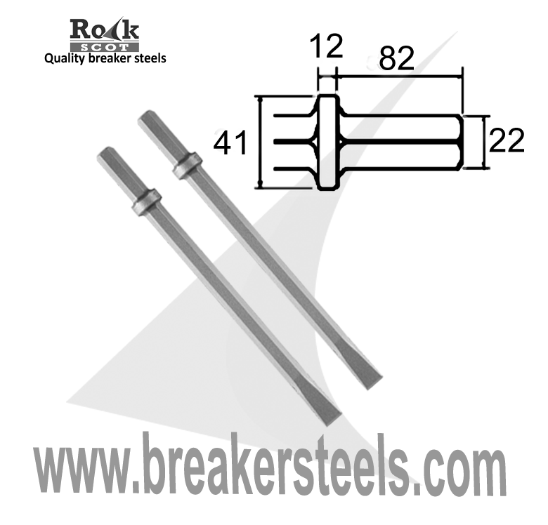 Hex 22mm x 82mm (⅞ x 3¼) Set of 2 chisels