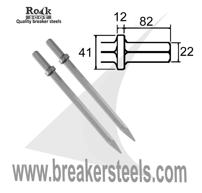 Hex 22mm x 82mm (⅞ x 3¼) Set of 2 Points