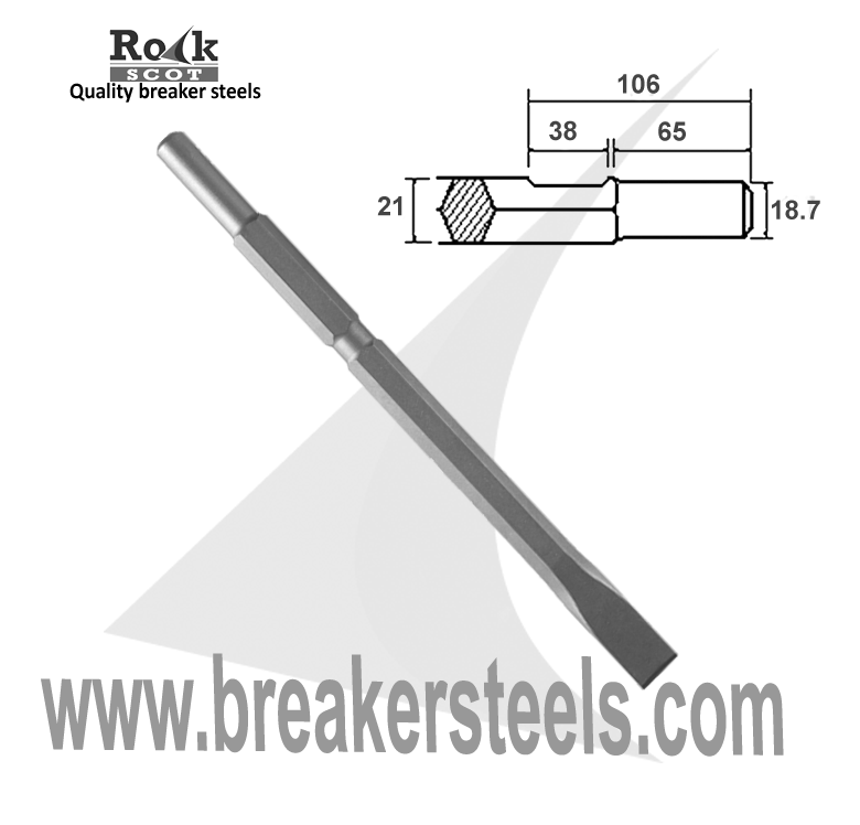 Kango K900 Chisel, 21mm Hex (900K / 950K/KV)