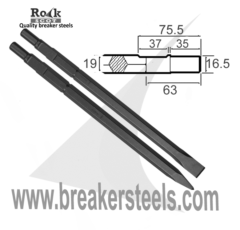 Set of Chisel & Point Spline Shank / Bosch 11203/11204/11205/1129