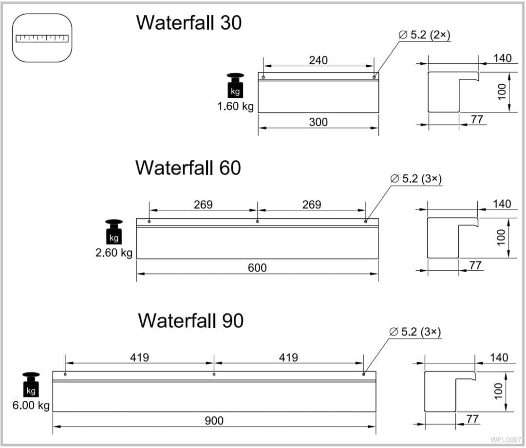Classic 300mm wide Water Blade Kit
