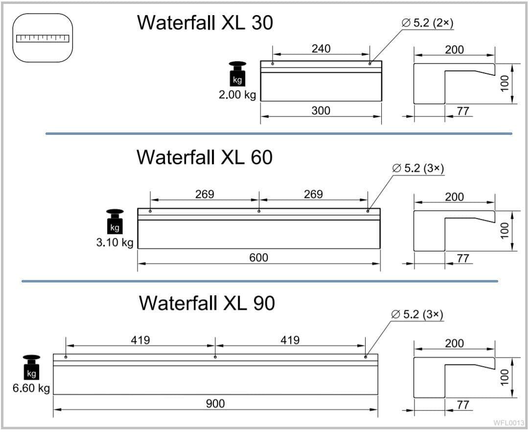 Classic 300mm wide XL Water Blade Kit