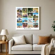 Personalised Photo Collage Canvas – from 9 to 30 Picture Grid style Family & Friends