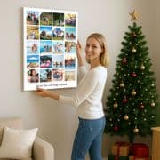 Personalised Photo Collage Canvas – from 9 to 30 Picture Grid style Family & Friends