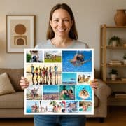Personalised Photo Collage Framed Canvas – 4 to 15 Pictures